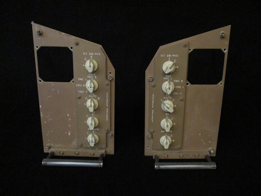 Source Selector Panels (CAPT and F/O) from Boeing 747-400